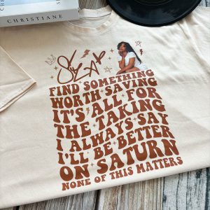 Sza Saturn Lyrics Shirt